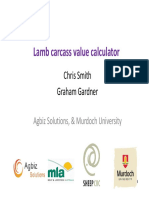 Lamb Carcass Value Calculator: Chris Smith Graham Gardner