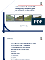 Definición de los trabajos de estabilidad de taludes para licitaciones