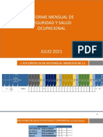 Informe mensual de SSO Julio 2021