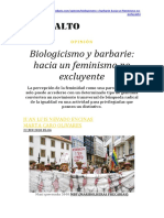 Biologicismo y barbarie