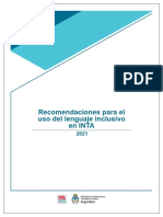 Manual de Recomendaciones Para El Uso Del Lenguaje Inclusivo en INTA 2021