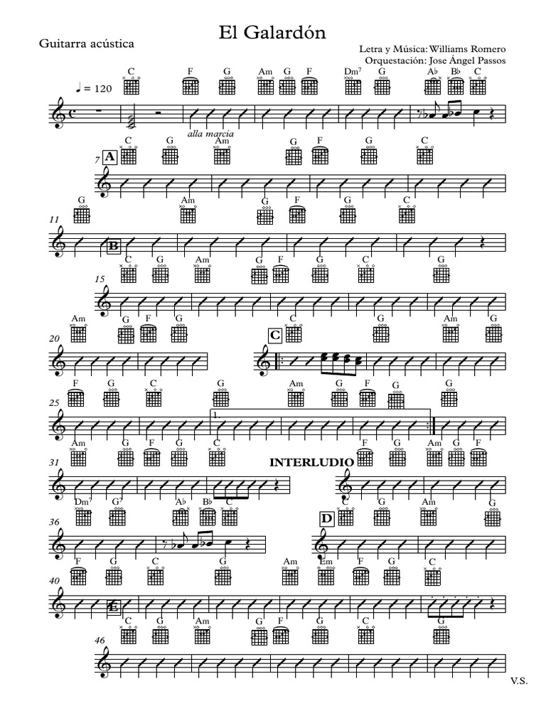 El Galardon Guitarra Acordes | PDF