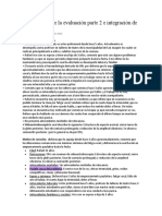 Planificación de La Evaluación Parte 2 e Integración de Contenidos