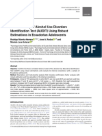 Factor Validity of Alcohol Use Disorders Identification Test (AUDIT) Using Robust Estimations in Ecuadorian Adolescents