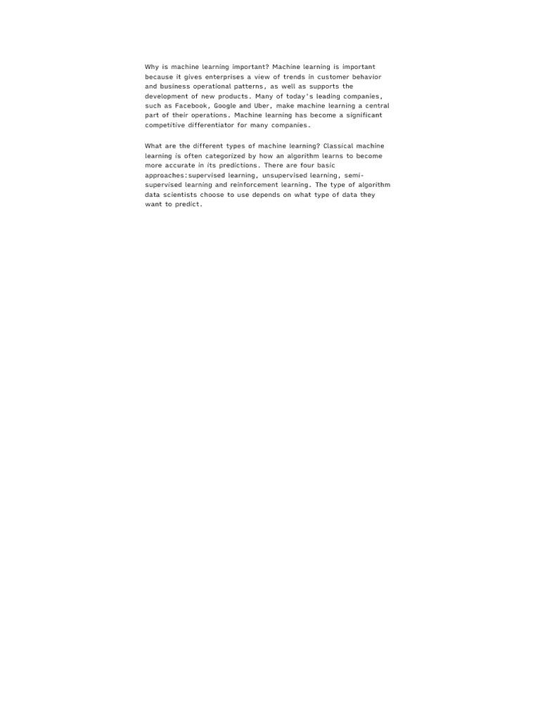 Why Is Machine Learning Important | PDF