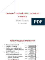 Lecture 7: Introduction To Virtual Memory Lecture 7: Introduction To Virtual Memory