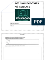 Atividades Complementares Pré - Escolar I