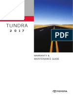 2017 Toyota Tundra Warranty and Maintenance Guide