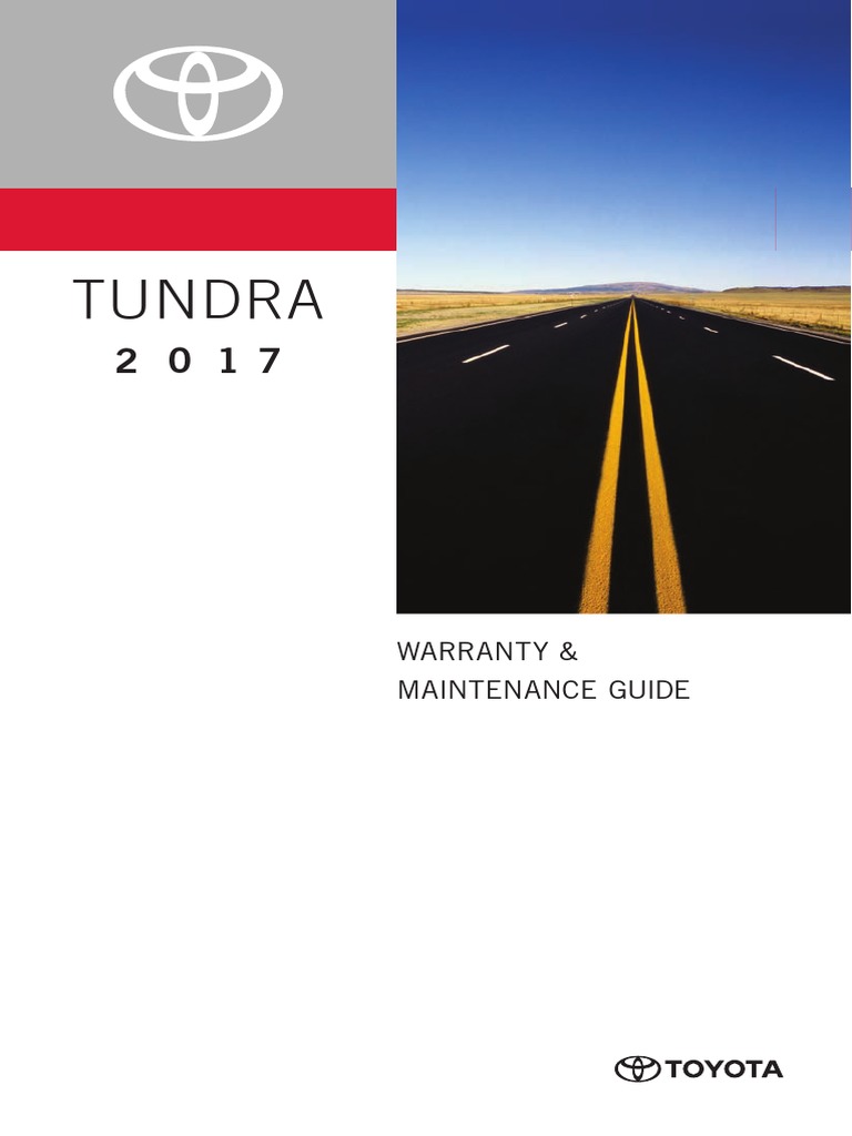 2017 Toyota Tundra Warranty and Maintenance Guide | PDF | Axle | Vehicles