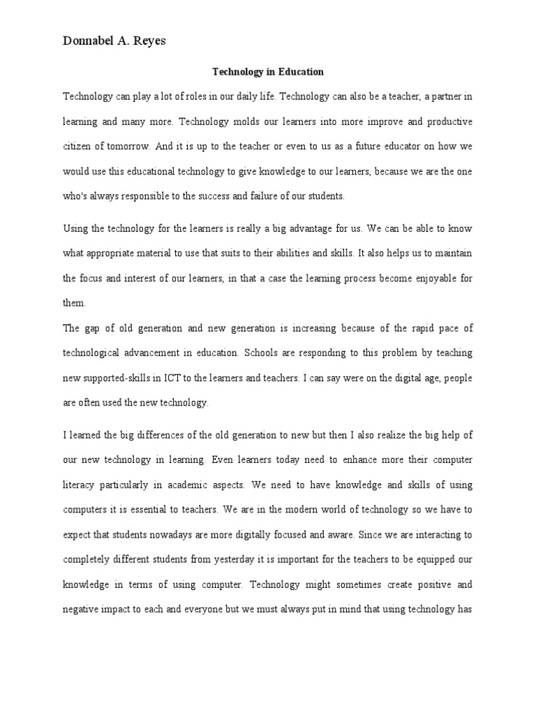 research paper about technology in education pdf