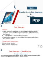 Unit 1: Introduction To Data Structures & Recursion