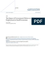 The Impact of Government Policies On Urban Employment in Small Economies