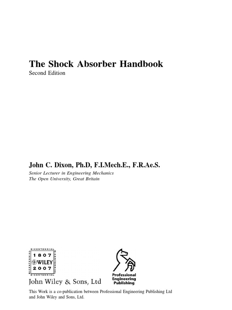 The Shock Absorber Handbook | PDF | Suspension (Vehicle
