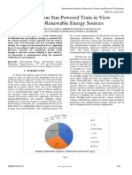 A Review On Sun Powered Train in View of Non-Renewable Energy Sources