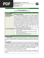 Instructional Module in Statistics and Probability For Research