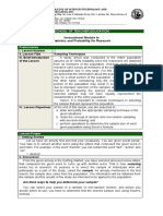 Instructional Module in Statistics and Probability For Research