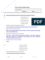 Practice Sheet Answer Scheme Subject: English Topic: Dust of Snow Grade: X Div: Roll No: Date