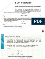 Derivation of Lambert-Beer - Law