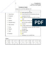 Vocabulary in Context Instruction: Match The Following Words in A With Their Definitions in B. A B