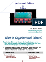 Organizational Culture & Ethics: Dr. Sumita Mishra