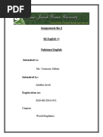 Assignment No 2 BS English Pakistani English: Submitted To