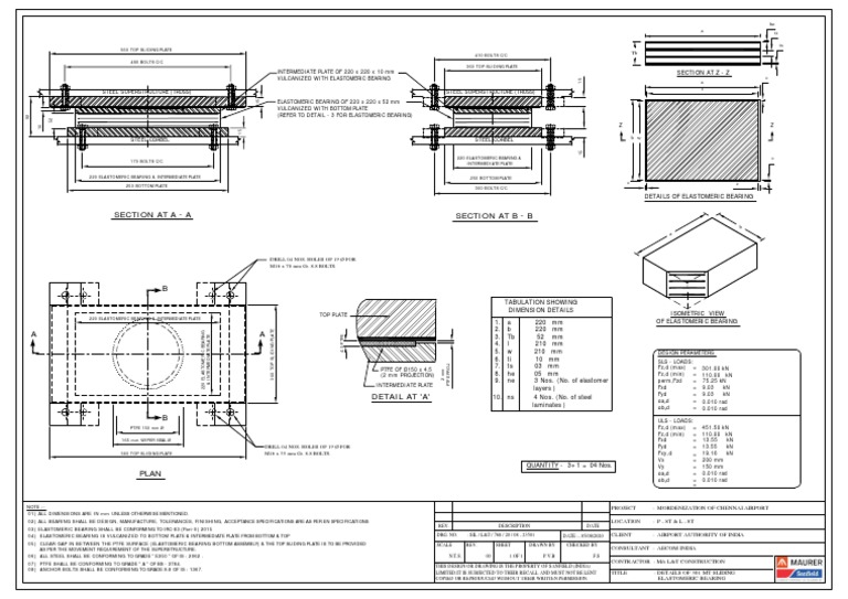 Sliding Elastomeric Bearing 301 MT PDF Building Materials Civil Engineering