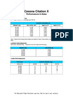 Citation X Performances & Datas