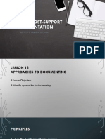 Document approaches to customer service documentation