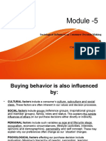 Sociological Influences On Consumer Decision Making & Cross - Cultural Consumers