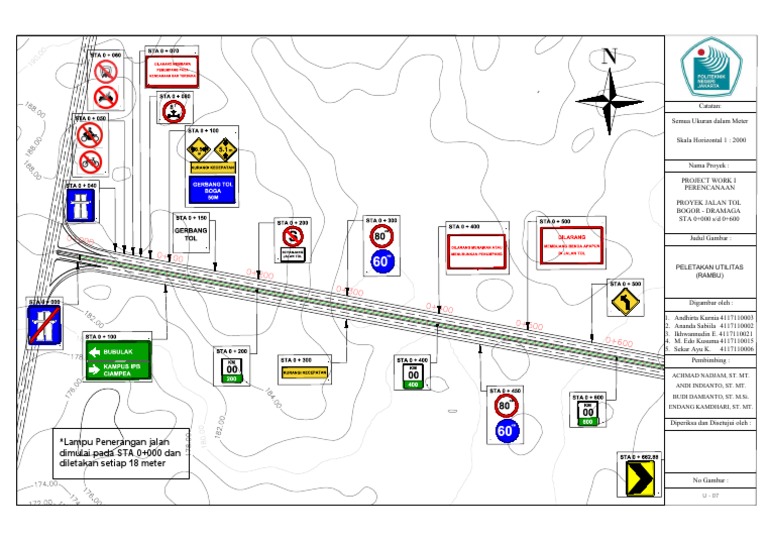 Rambu dan STA Jalan Tol Bogor-Dramaga | PDF