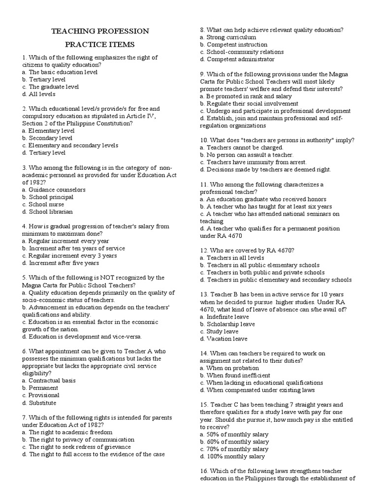 Standards of Practice in Teaching | PDF | Teachers | Schools