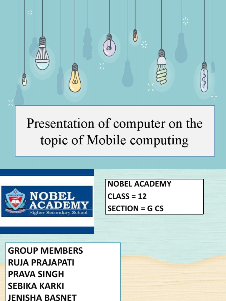 Presentation of Computer On The Topic of Mobile Computing | PDF ...