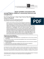 READ - Contextualized Topic 1 - Parent - S Practices - Filipino Children - S Numeracy Interest and Competence