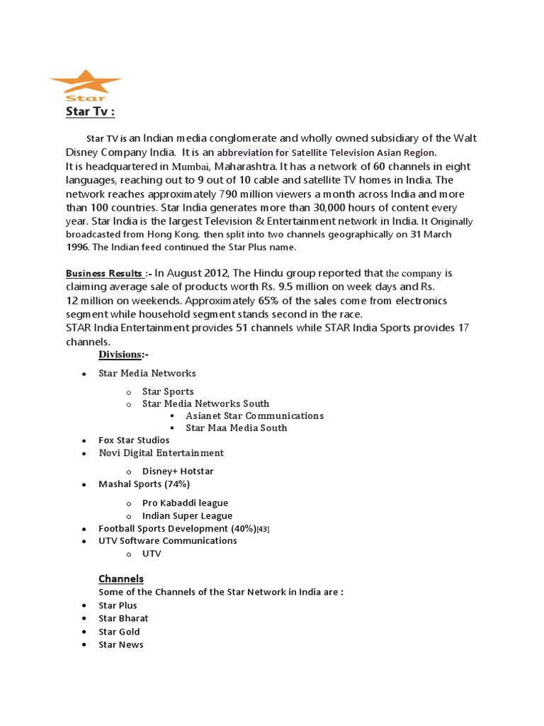 Star TV Abbreviation For Satellite Television Asian Region Download