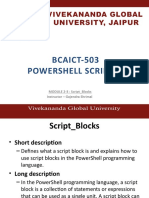 BCAICT-503 POWERSHELL SCRIPTING MODULE 2-3: Using Script Blocks in PowerShell