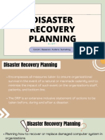 NURSING INFORMATICS : CHAPTER 17 - DISASTER RECOVERY PLANNING