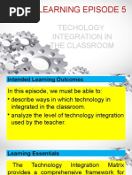 Learning Episode 5: Techology Integration in The Classroom