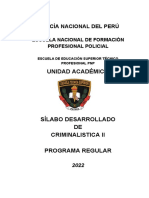 Silabo de Criminalistica Ii