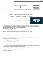 Gauss-Laguerre Interval Quadrature Rule: Gradimir V. Milovanovi C, Aleksandar S. Cvetkovi C