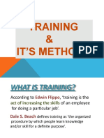 Training and Itsmethods