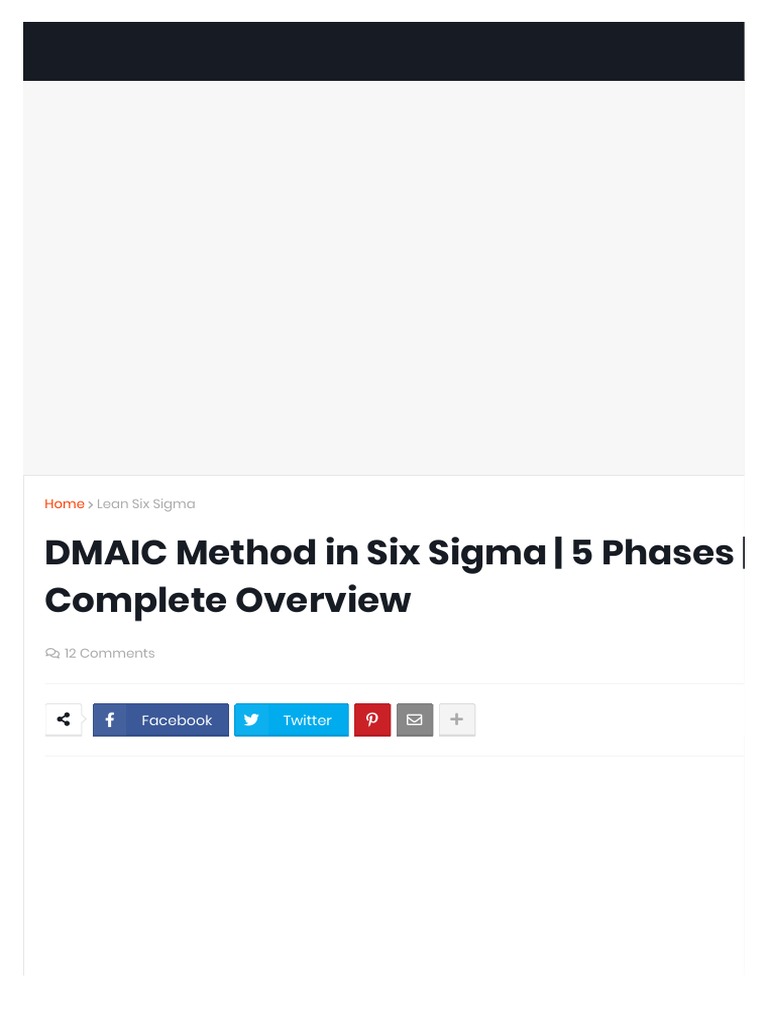 DMAIC Methodology: 5 Phases Explained | PDF | Six Sigma | Business