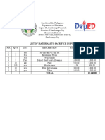 List of Materials To Sacrifice in PPMP NO. QTY Unit Description Unit Price Total Amount