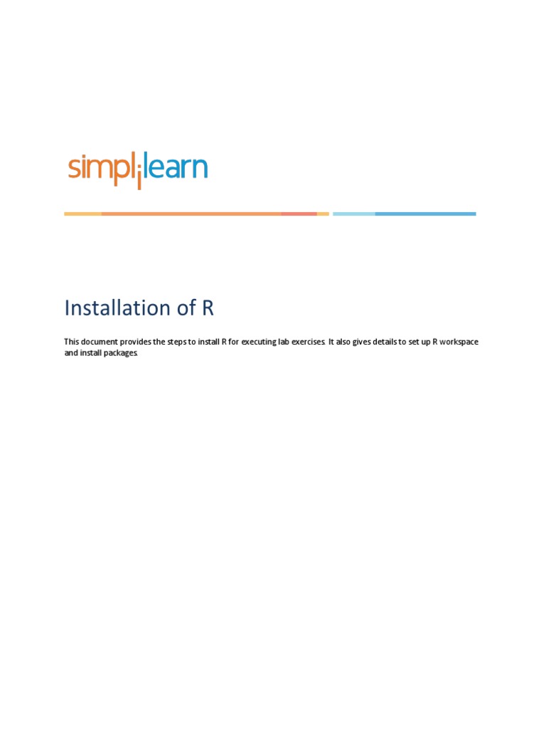 Installing and Configuring R Studio | PDF | Installation (Computer ...