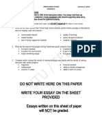 Do Not Write Here On This Paper Write Your Essay On The Sheet Provided Essays Written On This Sheet of Paper Will NOT Be Graded