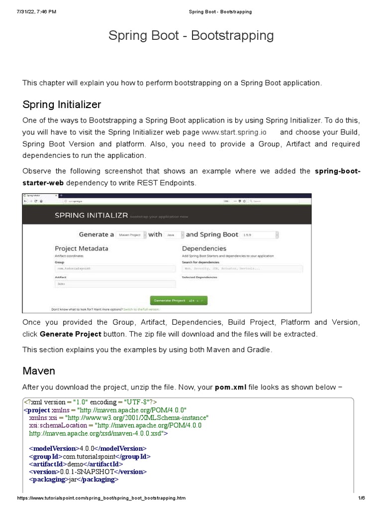 Spring Boot - Bootstrapping | PDF | Operating System Technology ...