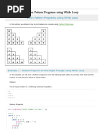 Python Pattern Programs Using While Loop