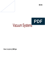 Vacuum Systems: Spring 2012