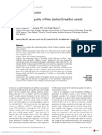 Short Communication The Nutritional Quality of New Zealand Breakfast Cereals: An Update