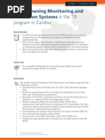 Program in Zambia: Strengthening Monitoring and Evaluation Systems in The TB