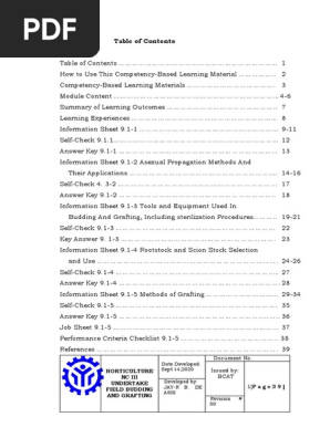 Table of Contents